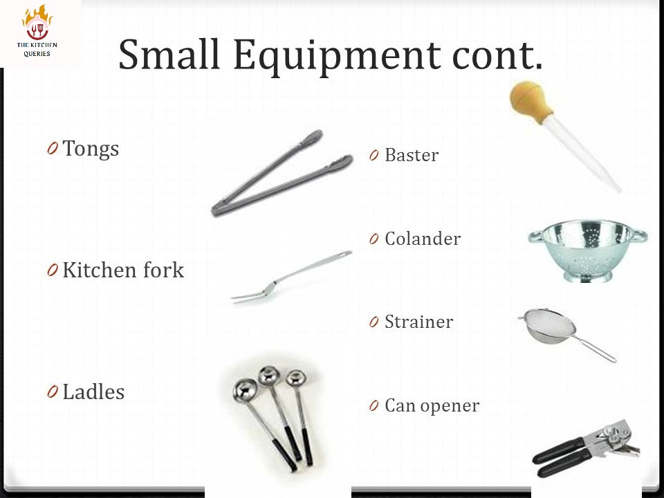 Tools And Utensils (Small Equipment)