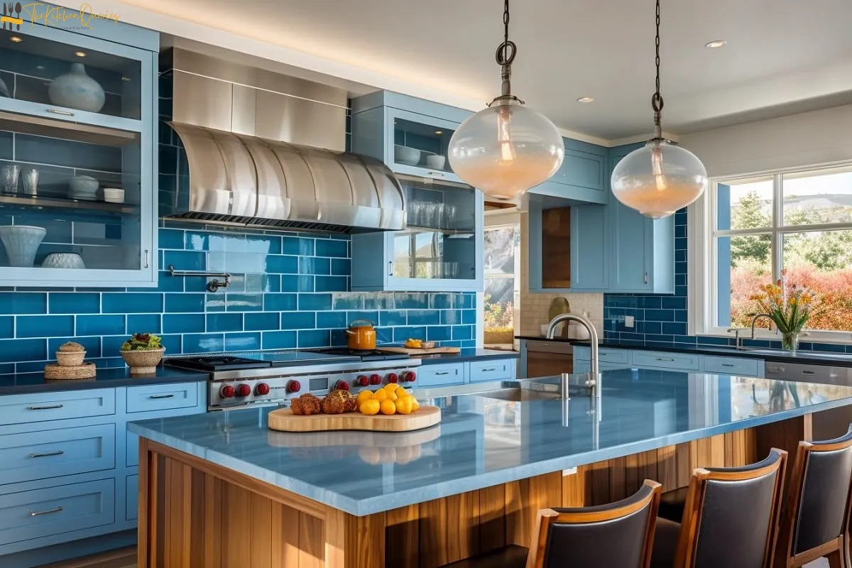 Kitchen-cabinet-color-trends-2024-and-blue-blacksplash-ink